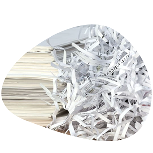 Shredded paper to symbolize commercial shredding services